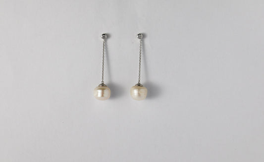 Single drop stud earrings